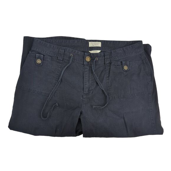 EUC Christopher & Banks Cotton Blend Capris Womens Size 12 Stretchy Pockets - Picture 5 of 8